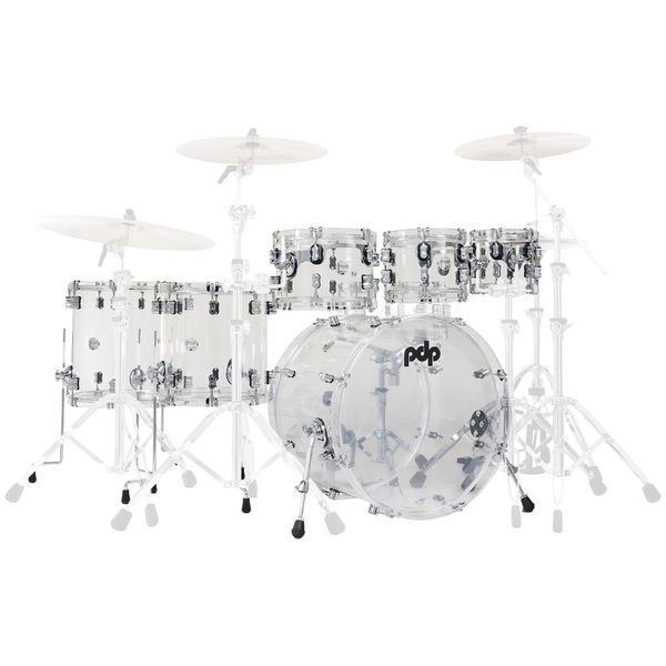 DW PDP Concept Clear Acrylic 6pc