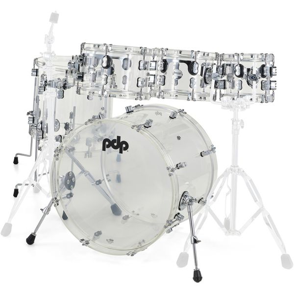 DW PDP Concept Clear Acrylic 6pc