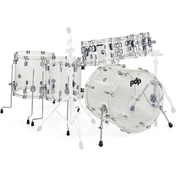 DW PDP Concept Clear Acrylic 6pc
