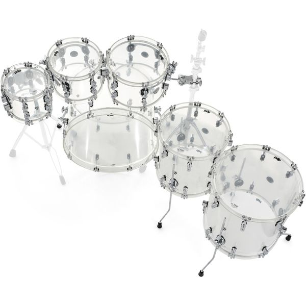 DW PDP Concept Clear Acrylic 6pc