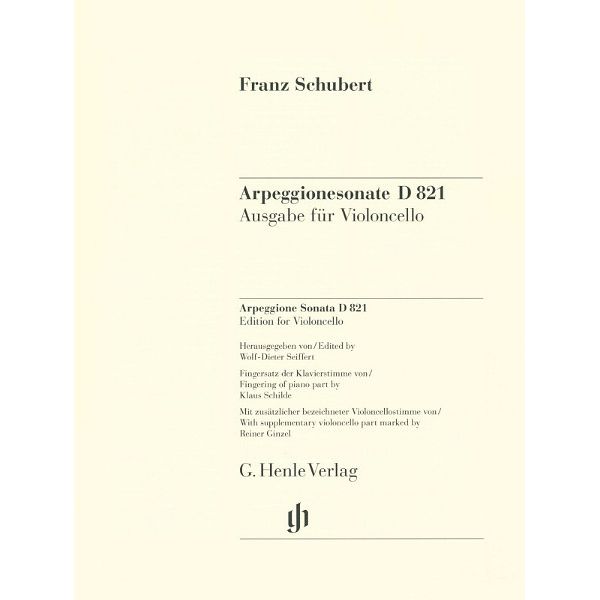 Henle Verlag Schubert Sonate a-Moll Cello