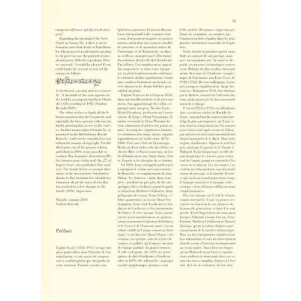 Henle Verlag Ysaye Sechs Sonaten op. 27