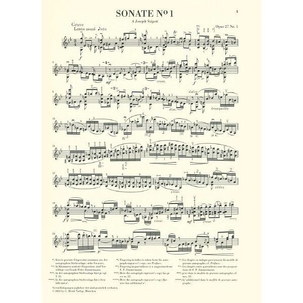 Henle Verlag Ysaye Sechs Sonaten op. 27