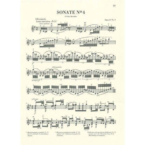 Henle Verlag Ysaye Sechs Sonaten op. 27