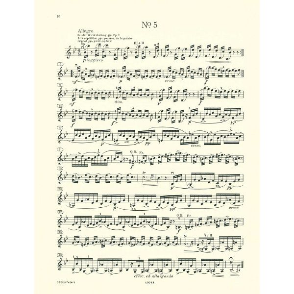 Edition Peters Fiorillo 36 Etüden for Violin