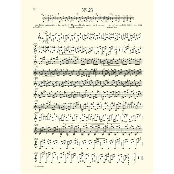 Edition Peters Fiorillo 36 Etüden for Violin