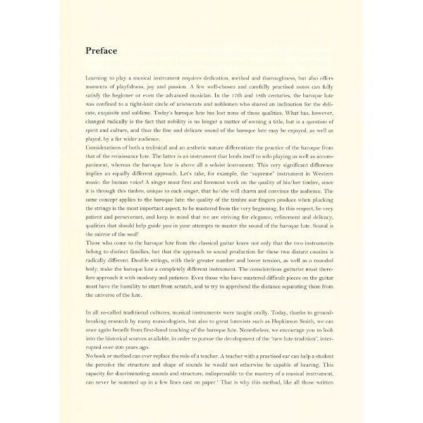 UT Orpheus Edizioni Method For The Baroque Lute