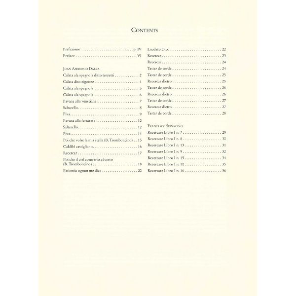 UT Orpheus Edizioni Anthology Petruccis Tablatures