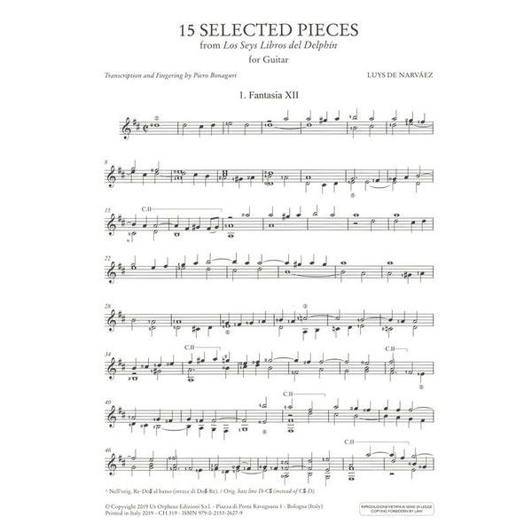 UT Orpheus Edizioni Narváez 15 Selected Pieces