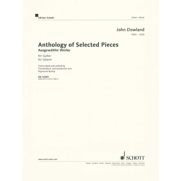 Schott Dowland Selected Pieces