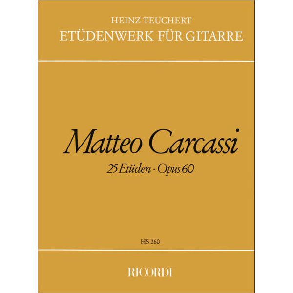 Ricordi Carcassi 25 Etüden op. 60