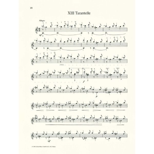 Schott Coste 25 Etüden op. 38 Gitarre