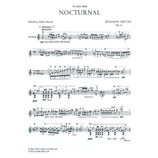 Faber Music Britten Nocturnal op.70