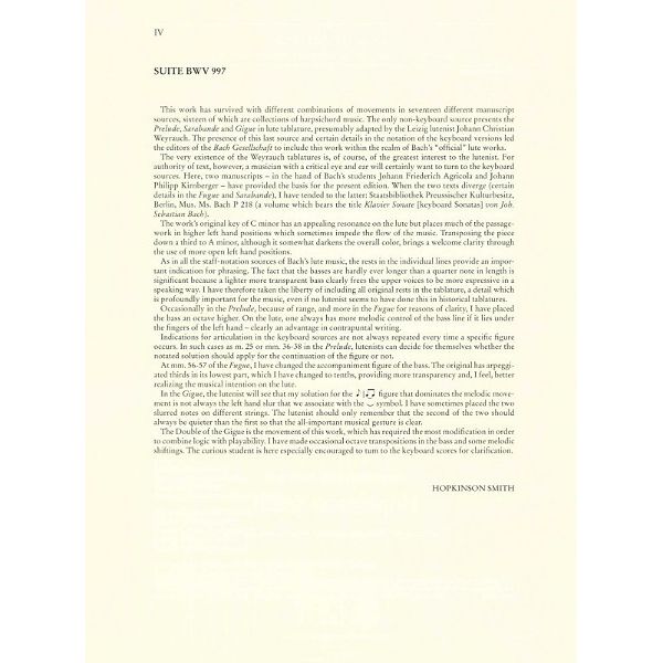 UT Orpheus Edizioni Bach Complete Works for Lute 3