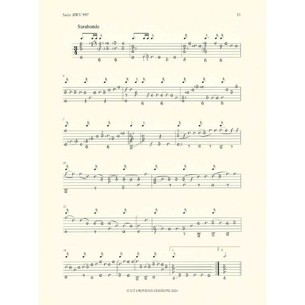 UT Orpheus Edizioni Bach Complete Works for Lute 3