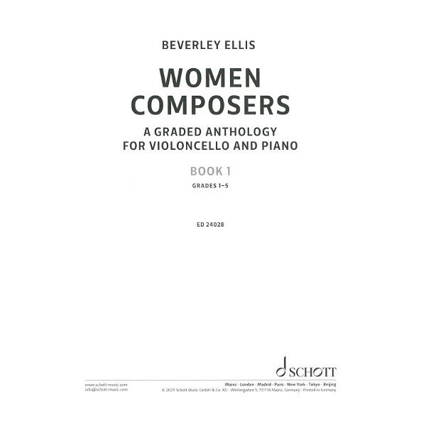 Schott Women Composers 1 Cello