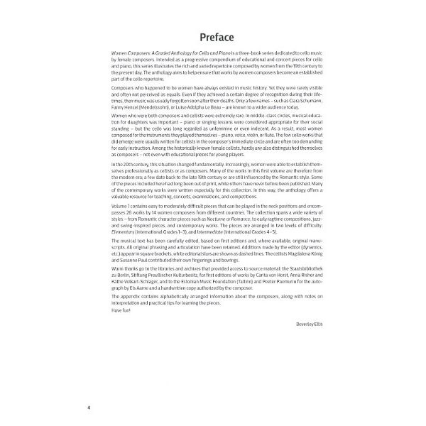 Schott Women Composers 1 Cello