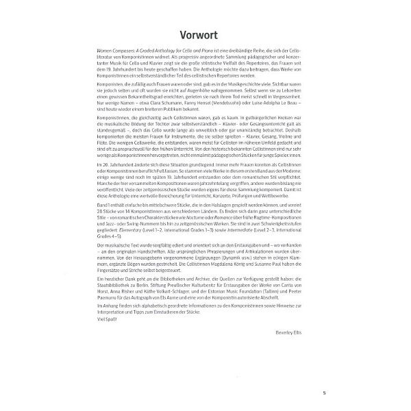 Schott Women Composers 1 Cello