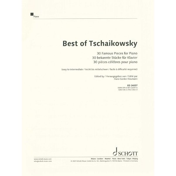 Schott Best Of Tschaikowsky