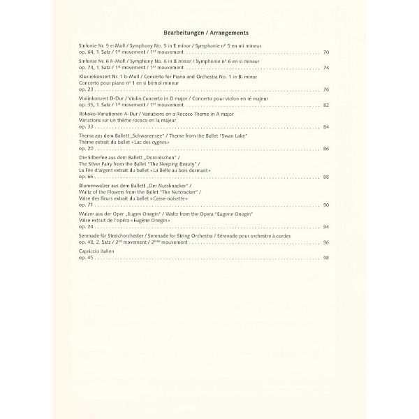 Schott Best Of Tschaikowsky