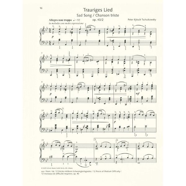 Schott Best Of Tschaikowsky