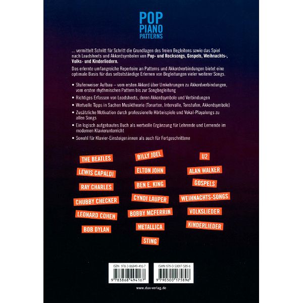 Edition Dux Pop Piano Patterns
