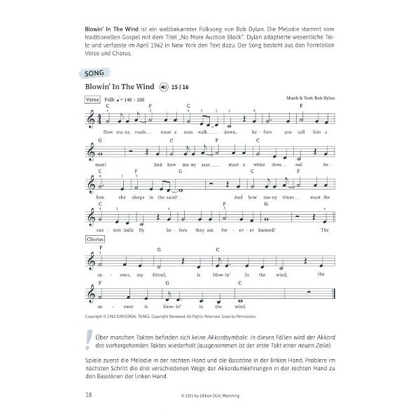 Edition Dux Pop Piano Patterns