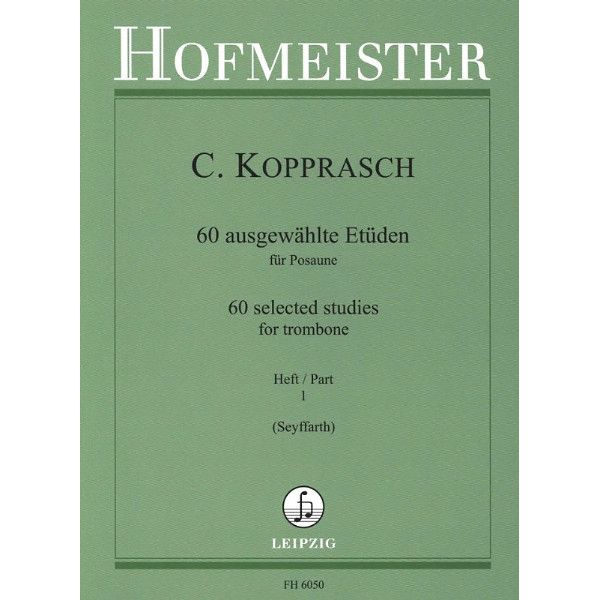Friedrich Hofmeister Verlag Kopprasch 60 Etüden Posaune 1