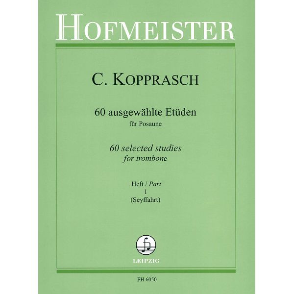 Friedrich Hofmeister Verlag Kopprasch 60 Etüden Posaune 1