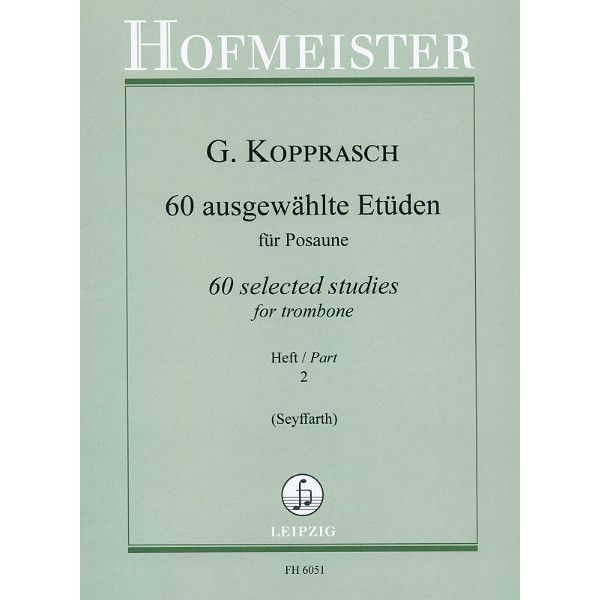Friedrich Hofmeister Verlag Kopprasch 60 Etüden Posaune 2