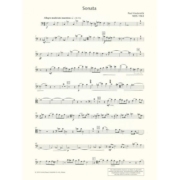 Schott Hindemith Sonate Posaune