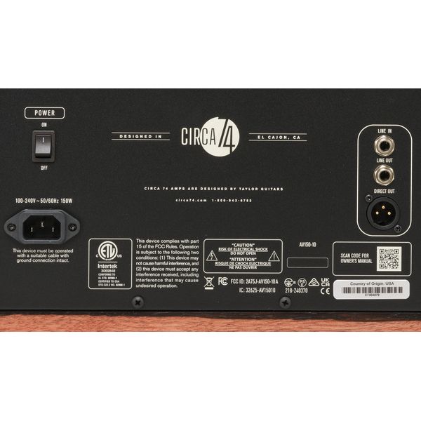 Taylor Amp Circa 74 AV150-10 Macass