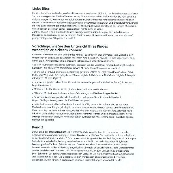 Hage Musikverlag Trompeten Fuchs C 2