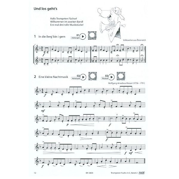 Hage Musikverlag Trompeten Fuchs C 2