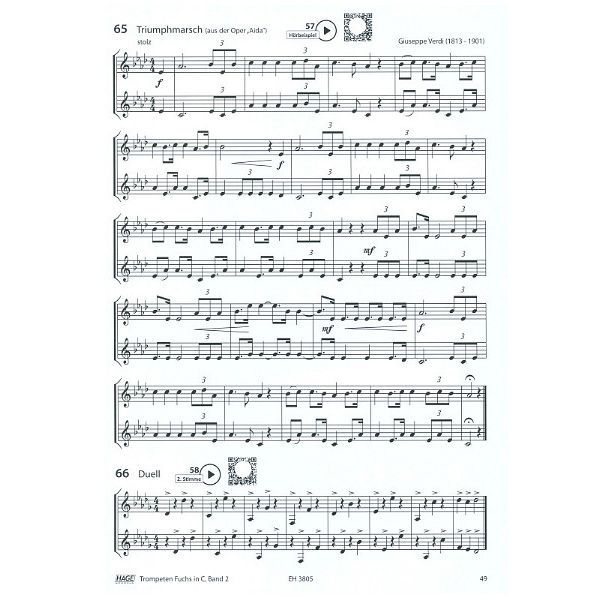 Hage Musikverlag Trompeten Fuchs C 2