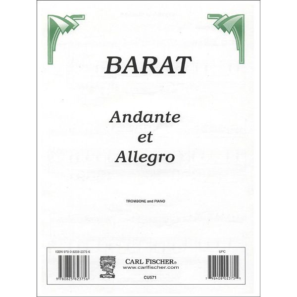 Carl Fischer Barat Andante et Allegro