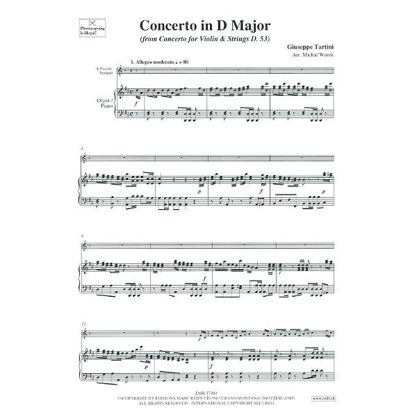 Editions Marc Reift Tartini Konzert Piccolo