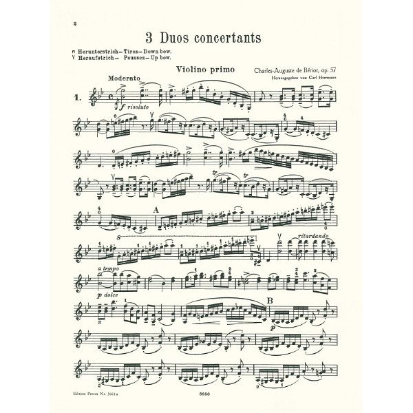 Edition Peters Bériot 3 Duos concertants