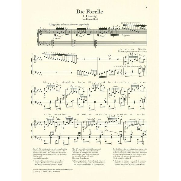 Henle Verlag Schubert/Liszt Die Forelle