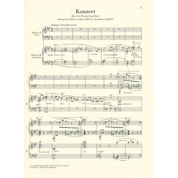 Henle Verlag Liszt Klavierkonzert Nr. 2