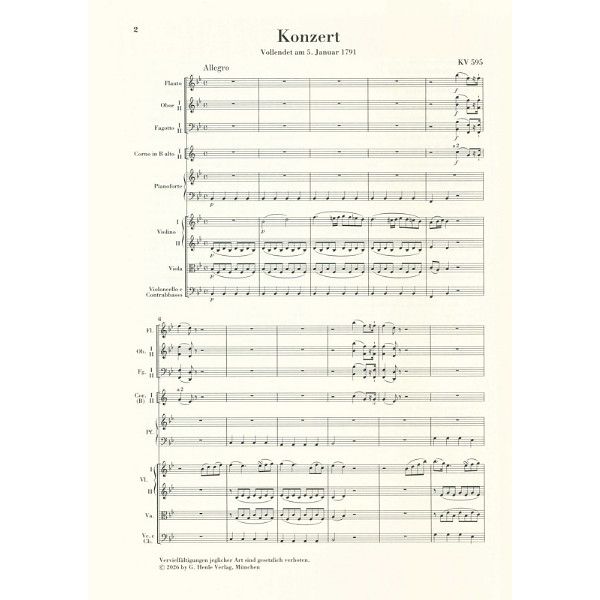 Henle Verlag Mozart Klavierkonzert Nr. 27