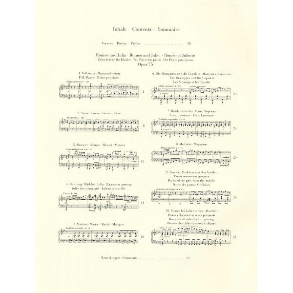 Henle Verlag Prokofjew Romeo und Julia