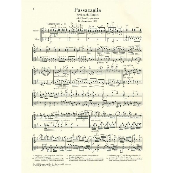 Henle Verlag Halvorsen Passacaglia