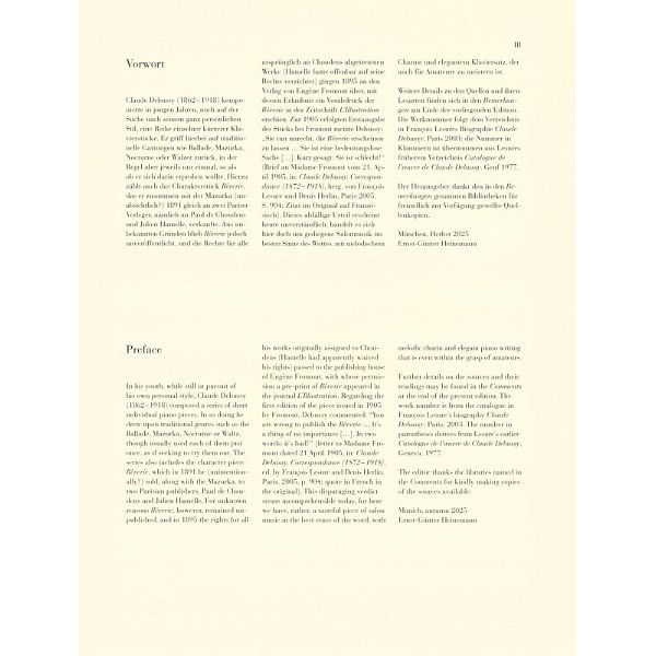 Henle Verlag Debussy Rêverie