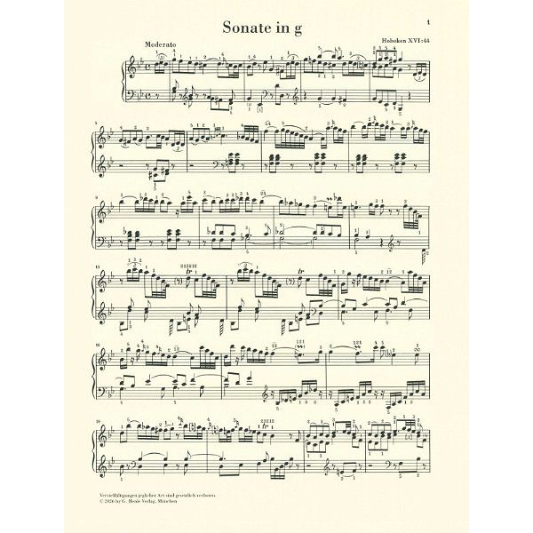 Henle Verlag Haydn Klaviersonate Hob. XVI: