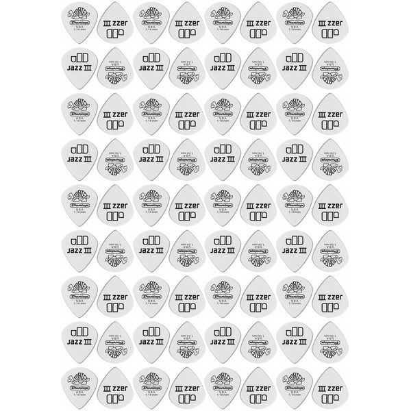 Dunlop Tortex White Jazz III 1,14 72