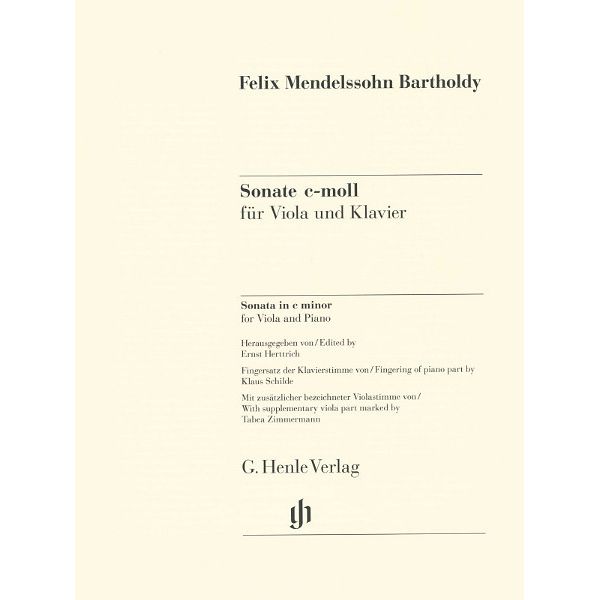 Henle Verlag Mendelssohn Violasonate