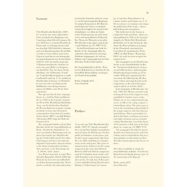 Henle Verlag Mendelssohn Violasonate