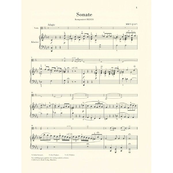 Henle Verlag Mendelssohn Violasonate