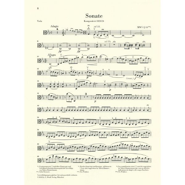 Henle Verlag Mendelssohn Violasonate